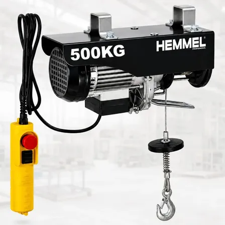 Aparejo Electrico Malacate 500kg Hemmel 12 Metros Polipasto Grua Montacarga Elevador De Cargas