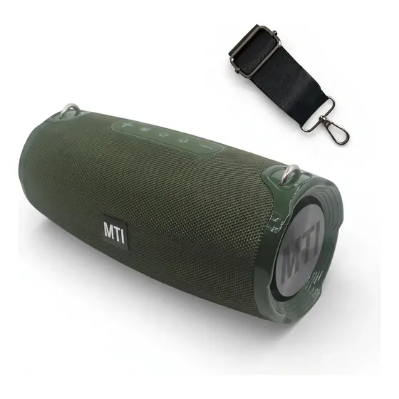 Parlante Inalámbrico Recargable Bluetooth Luces Mti M634 Bt Verde