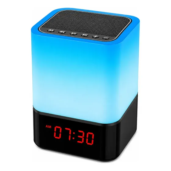Lámpara Parlante Bluetooth Megasale Portátil Mesa Luces LED RGB Blanco