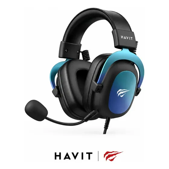 Auriculares Gamer 7.1 Havit H2002u Pro Gradient PC Ps4 Ps5 Audio Espacial con Head Tracking Microfono Desmontable Usb
