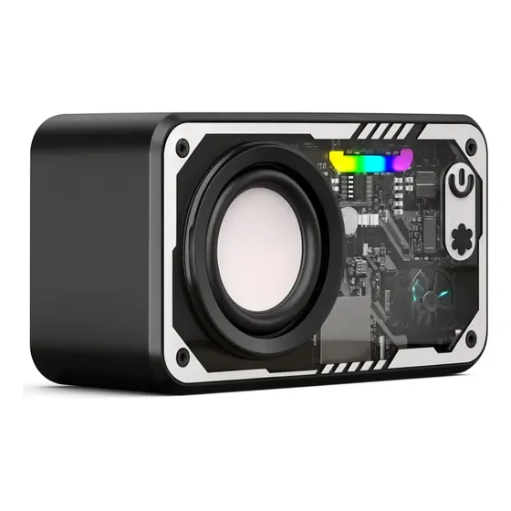 Parlante Mini Bluetooth Portatil Luces Led Rgb Radio Fm Usb