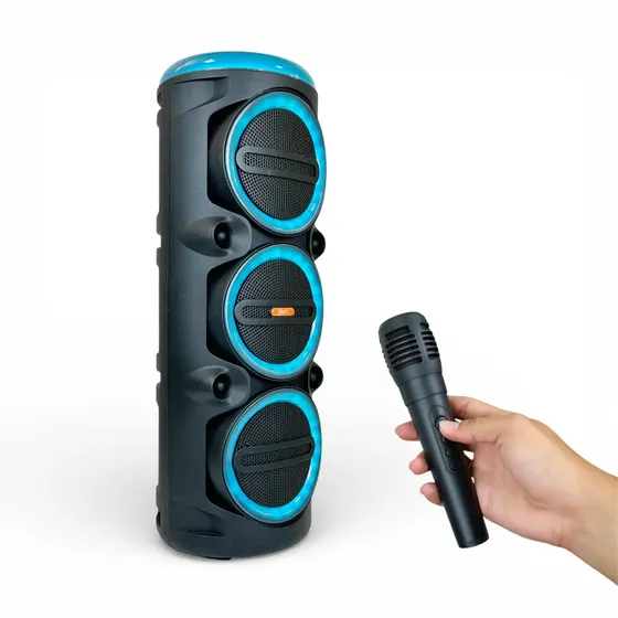 Parlante Portátil Inalámbrico 3x8 Pulgadas Portatil Mti 2076 Bluetooth Potencia