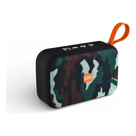 Parlante Inalámbrico Recargable Bluetooth Luces Mti M605 Bt Camuflado