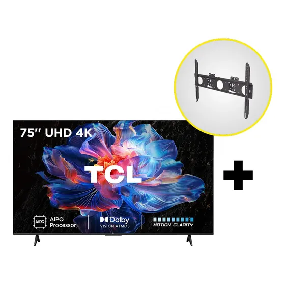 Combo Tv Tcl 75  75v6c Led Uhd 4k Google Tv + Soporte