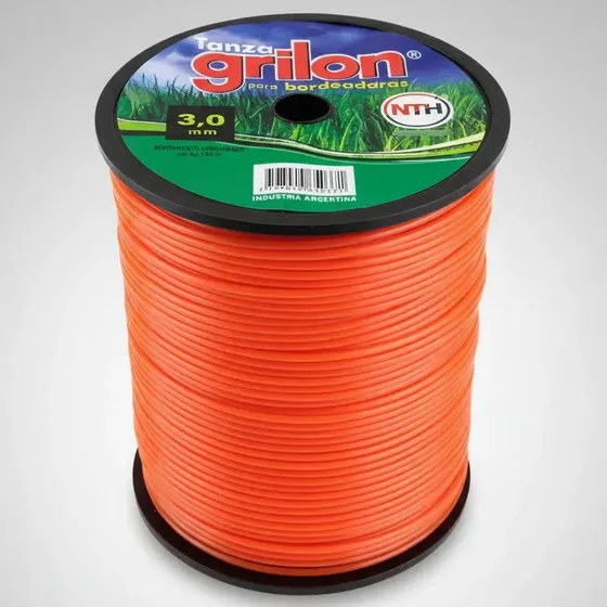 Tanza Grilon 3mm Cuadrada Desmalezadora Motoguadaña X 1 Kg Color Naranja