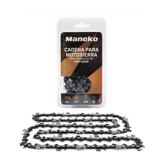 Cadena Motosierra 22 Pulgadas Maneko 0.325" 86 Eslabones Calibre 1.5mm