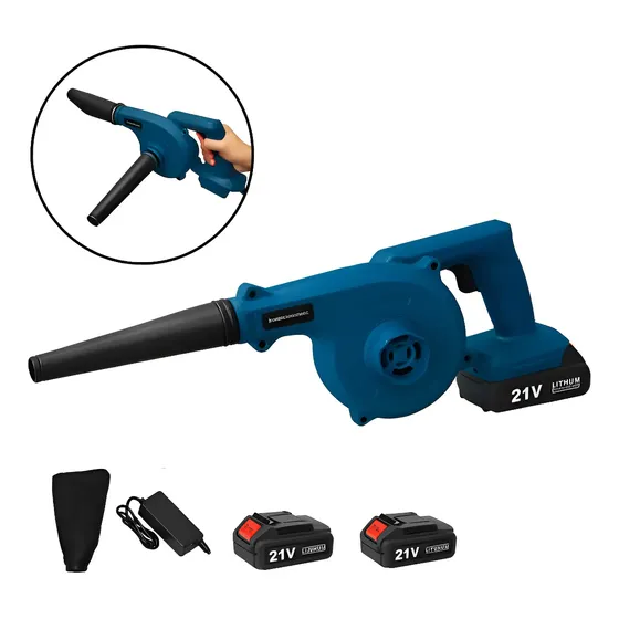 Soplador Aspirador Inalámbrico 2 En 1 21v Kit Hojas Jardín