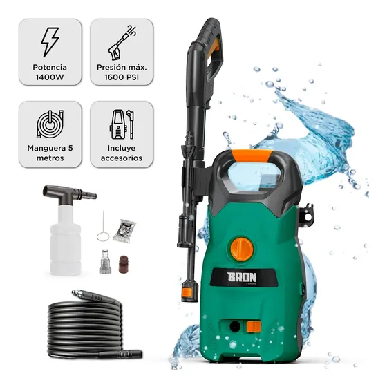 Hidrolavadora Electrica 1400 W Alta Presion Gadnic 110 Bar