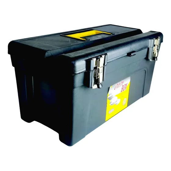 Caja Herramientas Plástica Sao Leopoldo Negro 20'' Cierre Metálico