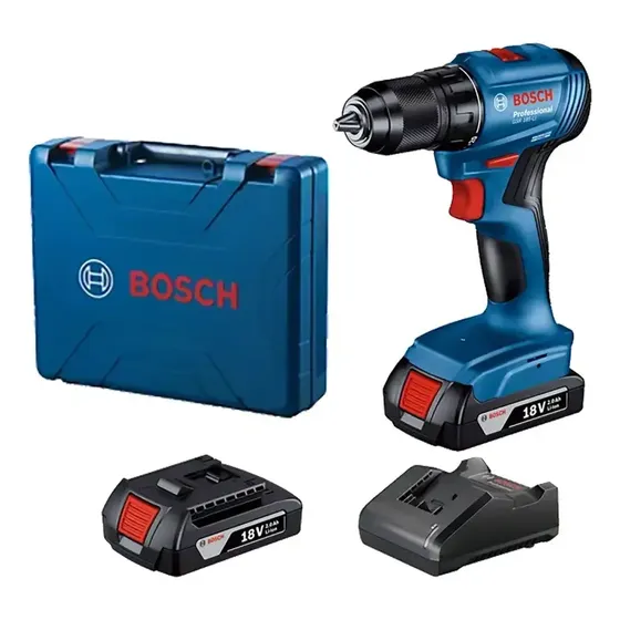 Taladro Bosch Professional Gsb GSB185-LI 2 baterias + cargdor Incluye maleta Color Azul