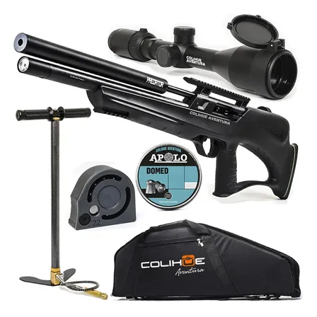 Rifle Pcp Fox Predator Bullpup 5,5mm + Funda Mira Inflador Calibre 5.5 Mm Color Negro