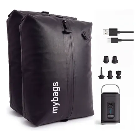 Pack Dos Bolsas De Vacío + Compresor De Aire Viajes Valija