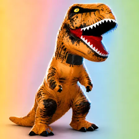 Disfraz Dinosaurio Inflable Traje T Rex Adulto Halloween Marrón Adulto
