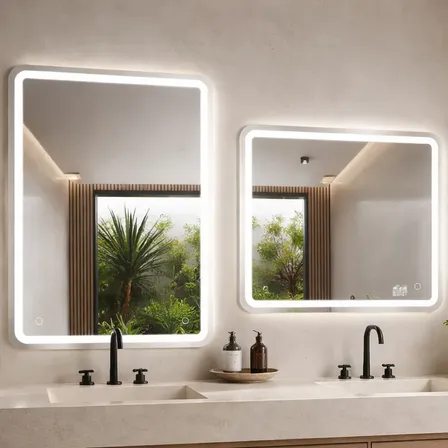 Espejos Con Luz Led Rectangular Cuadrado Cuantoarte 50x70 Cm Led