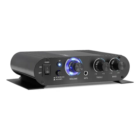 Amplificador De Audio Doméstico Bluetooth Inalámbrico Pyle Mini Blue Series Compact