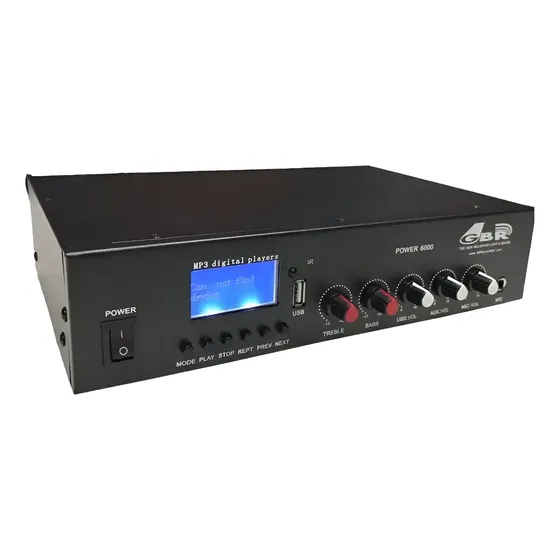 Amplificador De Audio Gbr Power 6000 Bluetooth 80w
