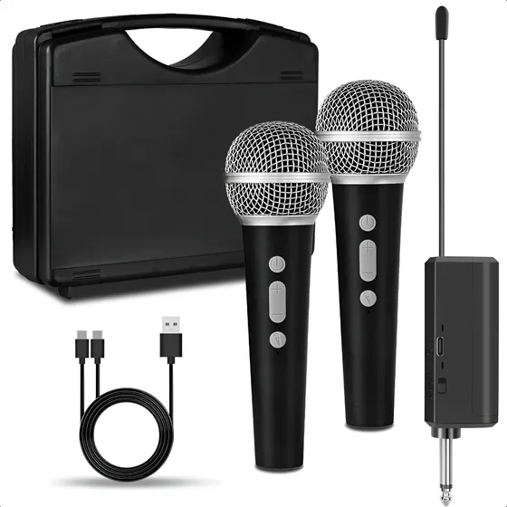 Par Microfonos Inalambricos Profesionales Vhf Gtia Oficial
