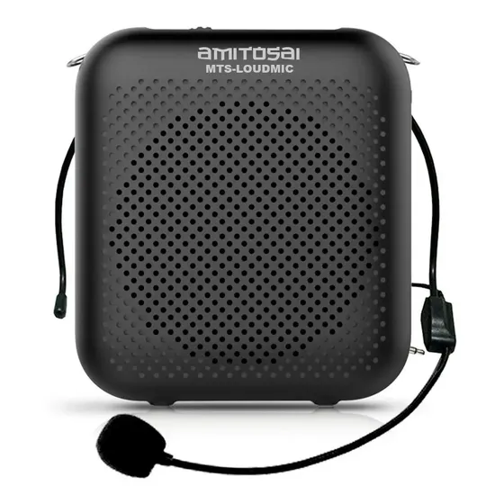 Microfono Inalambrico Tipo Vincha Con Parlante 10w Amitosai Mts-loudmic Para Clases, Turismo, Etc.