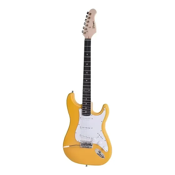Guitarra eléctrica Parquer Custom ST100YLW stratocaster de tilo 2019 amarilla laca con diapasón de palo de rosa