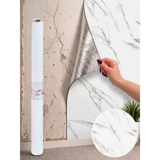 Vinilo Placa Revestimiento 3d Panel Marmol Adhesivo 3,6 M2 Blanco Carrara