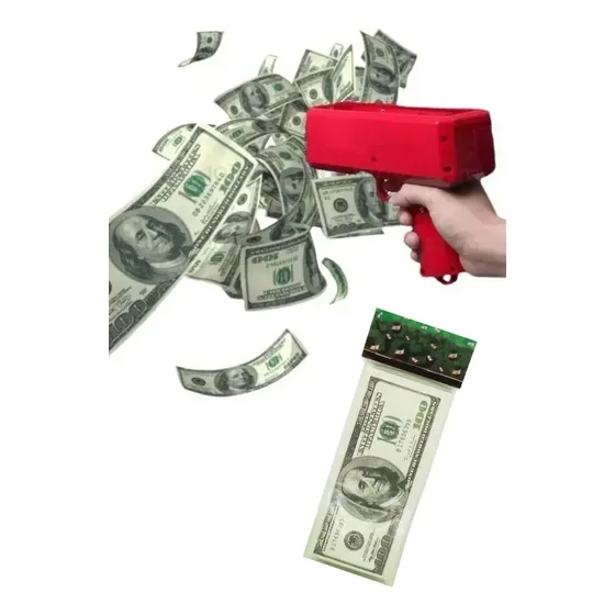 Super Pistola Lanza Billetes Dollar Gun Cotillon E-party