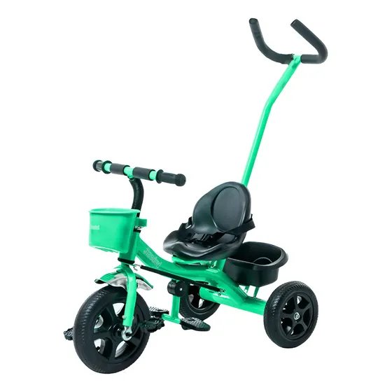 Triciclo Con Manija & Canasto Verde Sl 1701 - Bebesit