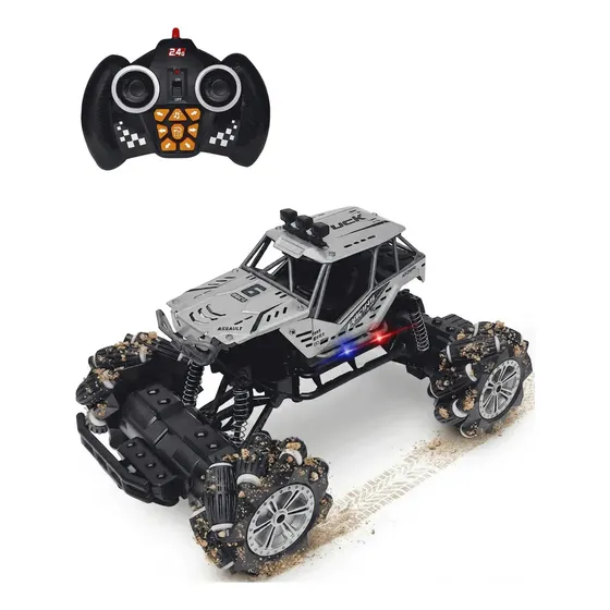 Auto A Radio Control Remoto 4x4 LIBERCAM RAUT-04 Camioneta Juguete Luz Led Color Plateado