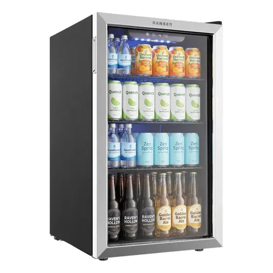 Heladera Exhibidora Vertical Ranser Belluno de 90 L con Puerta Doble Vidrio