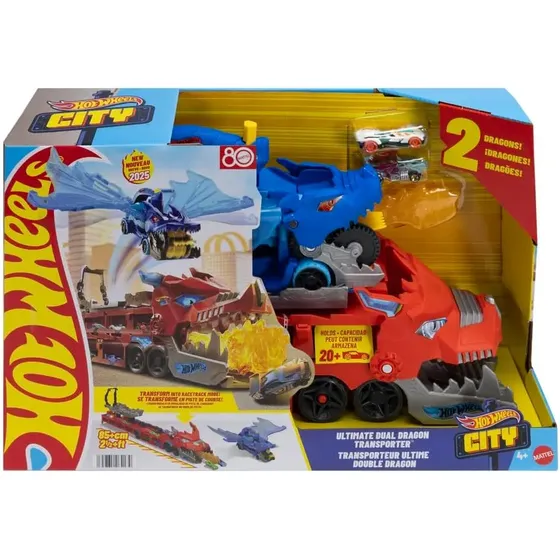 Hot Wheels Dragón Transportador Ataque Doble Jbm72 Mattel