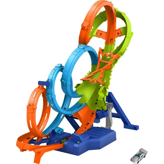 Hot Wheels Pista Vueltas Y Choques Desafiantes Hxr70 Mattel