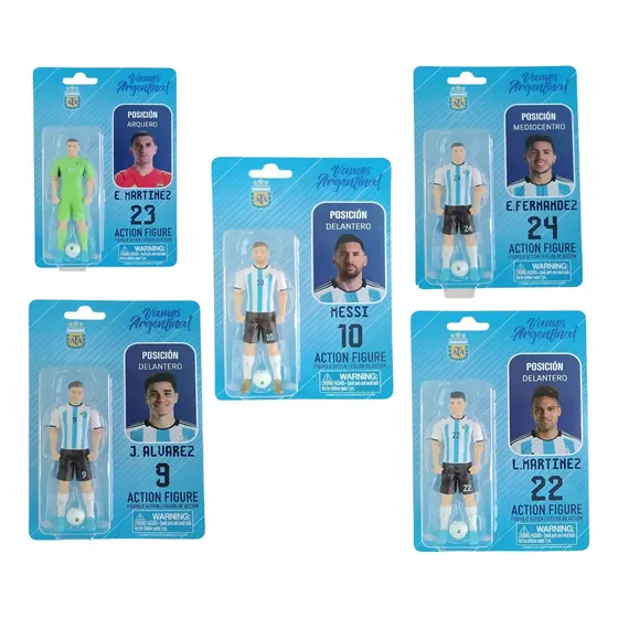 Pack 5 Figuras 10cm Afa Coleccionables Selección Argentina