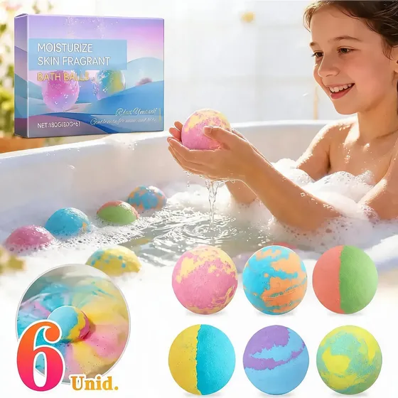 Bombas De Baño Naturales Orgánicas Con Burbujas Para Niños