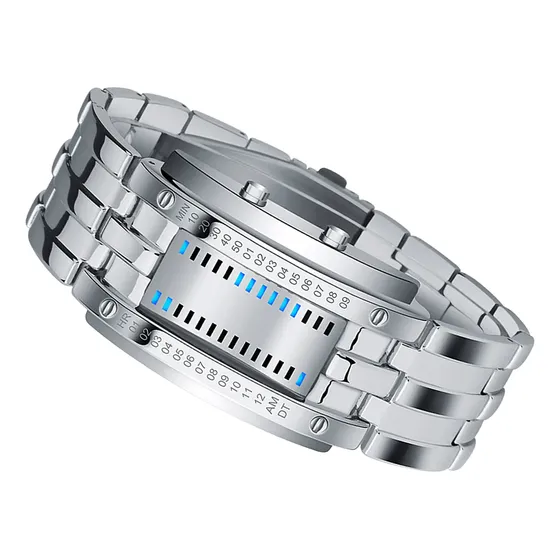 Reloj Futurista Para Hombre, Binario, Casual, Deportivo, Azu