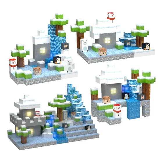 Juego Bloques Para Armar Magnéticos Cubos Nieve 2.5cm Mixio