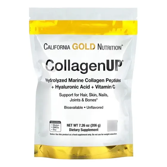 Colágeno marino en polvo sin sabor California Gold Nutrition 206g