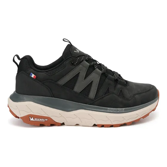 Zapatilla Urbana Outdoor Hombre Negro Y Beige Michelin Aw10