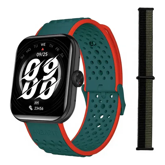 Smartwatch Ub6 Pro Amoled Whatsapp Llamada Bluetooth 2mallas Negro Silicona Verde Musgo