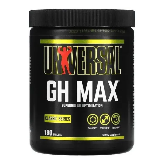 GH Max Universal Nutrition 180 Tabletas | L-Arginina Alfa-Cetoglutarato