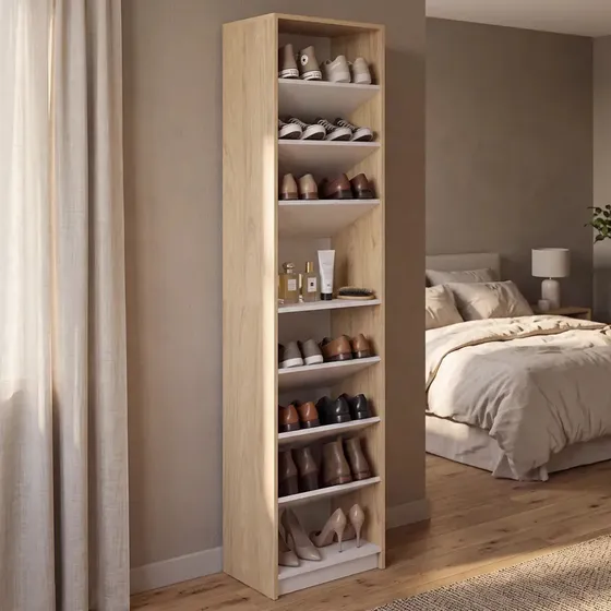 Zapatero De Madera Mueble Para Zapatos 14/16 Pares Calzado Nordico Muar ZP02