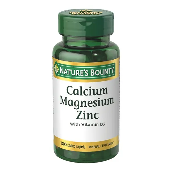 Calcio/Magnesio/Zinc Nature's Bounty Calcium Magnesium Zinc en comprimidos Sin sabor x 180mg de 100 un