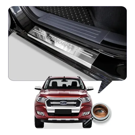 4 Cubre Zocalos Ranger 2012 2022 Acero Inox. Tuning Chrome