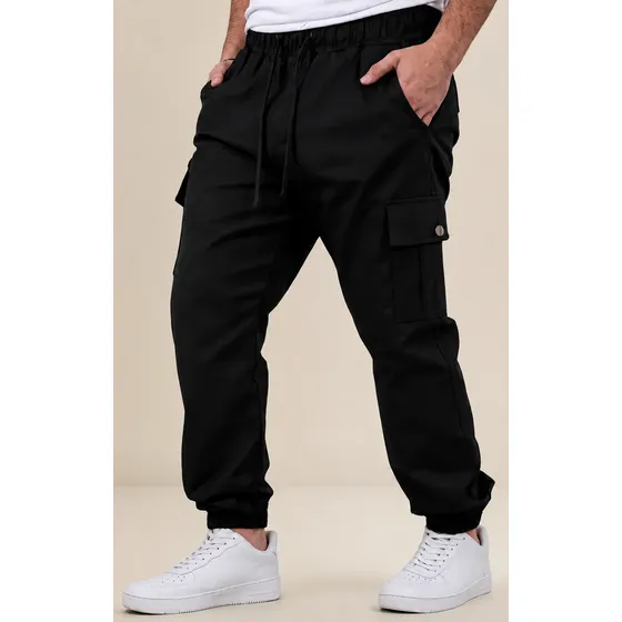 Pantalon Cargo Hombre Gabardina Elastizada Talles Especiales
