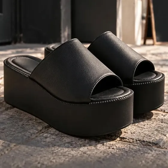 Sandalias Zuecos De Mujer Con Plataforma Cómodas