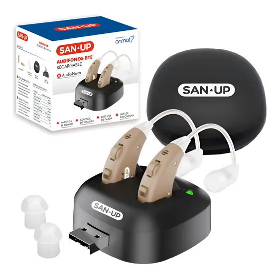 Audífonos Para Sordera San Up Bte Base Recargable 4 Niveles