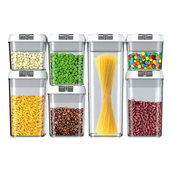 Set De 7 Contenedores Para Cocina Gadnic Tapa Hermética Libre BPA