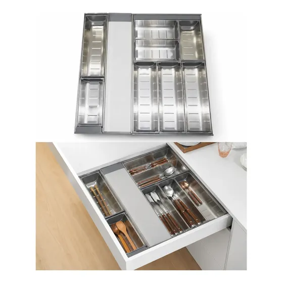 Cubiertero Acero Inoxidable 535mm Organizador Cajon Cocina