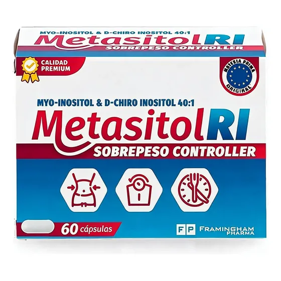 Suplemento Metasitol Ri Sobrepeso Controller X60 Cápsulas Sin Sabor