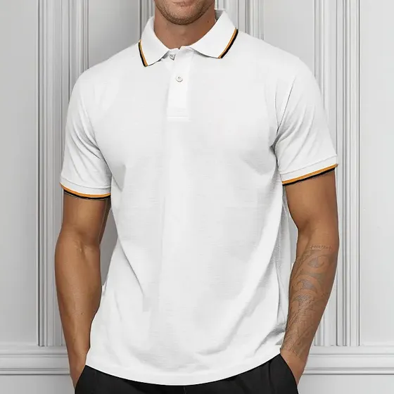 Chomba Jersey Lisa Con Vivos Manga Corta Premium Importada