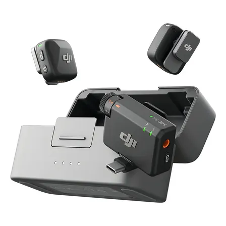 DJI Mic Mini 2 Tx 1 Rx y Estuche de Carga Micrófono Inalámbrico Superligero con Audio de Alta Calidad 48h de Usoy Cancelación de Ruido