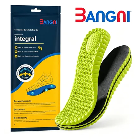 Plantillas Ortopédicas Bangni para Fascitis Plantar y Talalgia – Soporte de Arco Ligero Anti Olor y Recortables